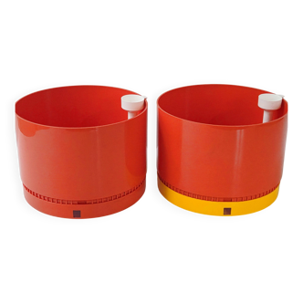 Pair of Round planters by Nena Balsari for Vastill 1970