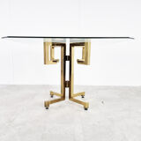 Geometrical brass dining table, 1970s