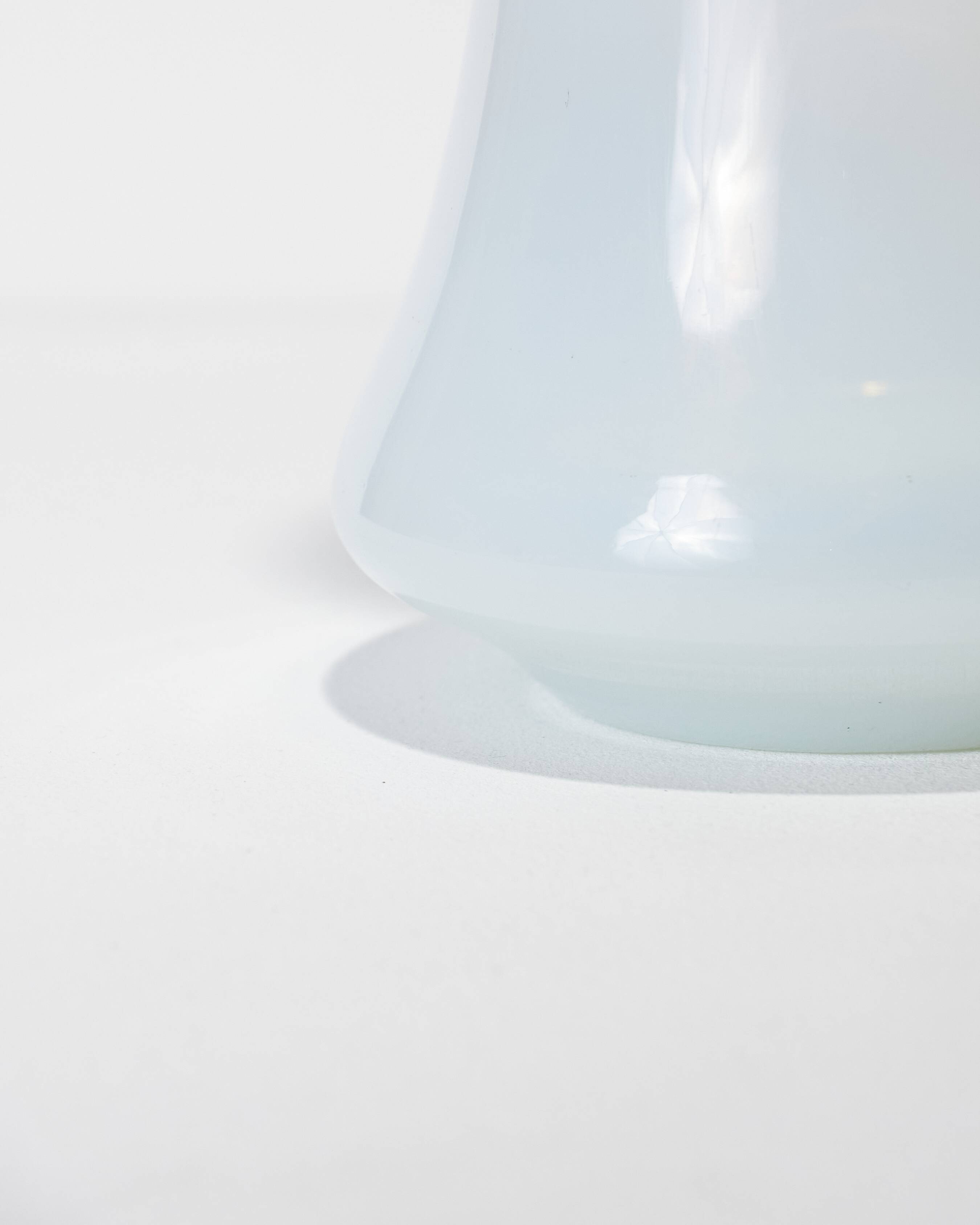 Cylindrical vase in opalescent glass, 1960