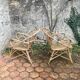 Paire de fauteuils en rotin vintage