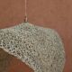 Handmade wicker hanging basket with brass finish
