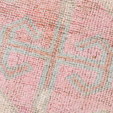 3x11 pale pink vintage runner rug 104x328cm