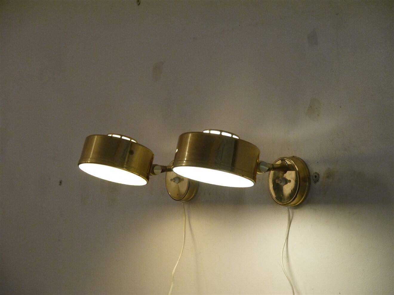 Appliques suedoises en laiton 1970