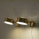 Swedish brass wall lights 1970