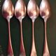 4 old small spoons monogrammed CG Orfèvrerie Christofle