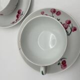 Limoges porcelain head to head coffee service with flower pattern