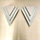 Pair of plexiglass and metal wall lamps, 1980