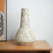 Large ceramic vase with textured glaze, Danish studio pottery, 1970s