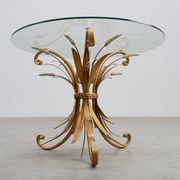 Table basse "Gerbe de blé" de style Coco Chanel, France 1960