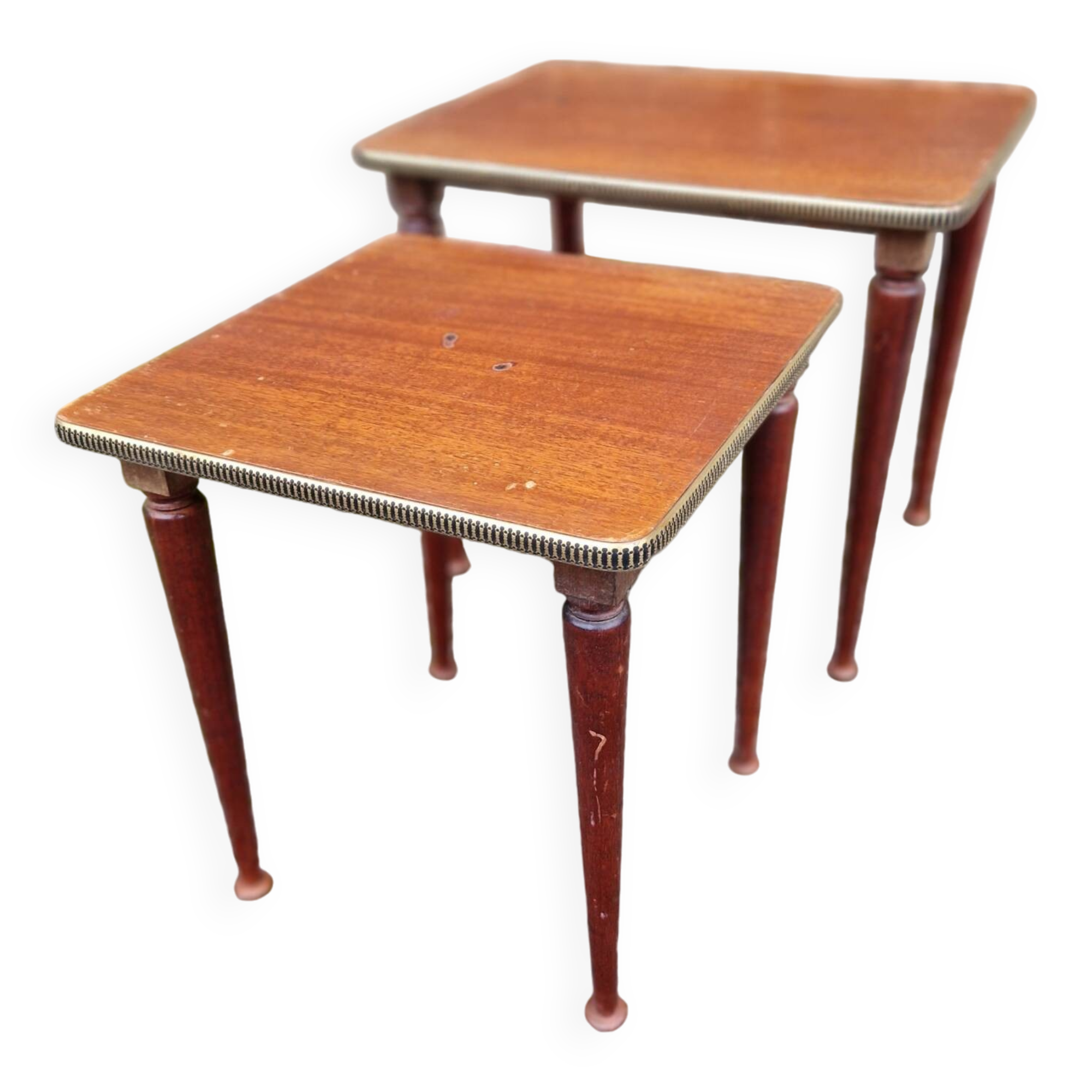 2 antique rosewood nesting tables