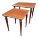 2 antique rosewood nesting tables