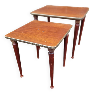 2 tables gigognes anciennes en palissandre