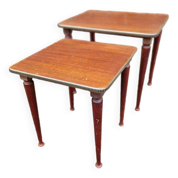 2 antique rosewood nesting tables