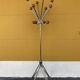 Portemanteau en chrome et bois, années 60-70