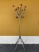 Coat rack in chrome and wood, 1960s-70s.