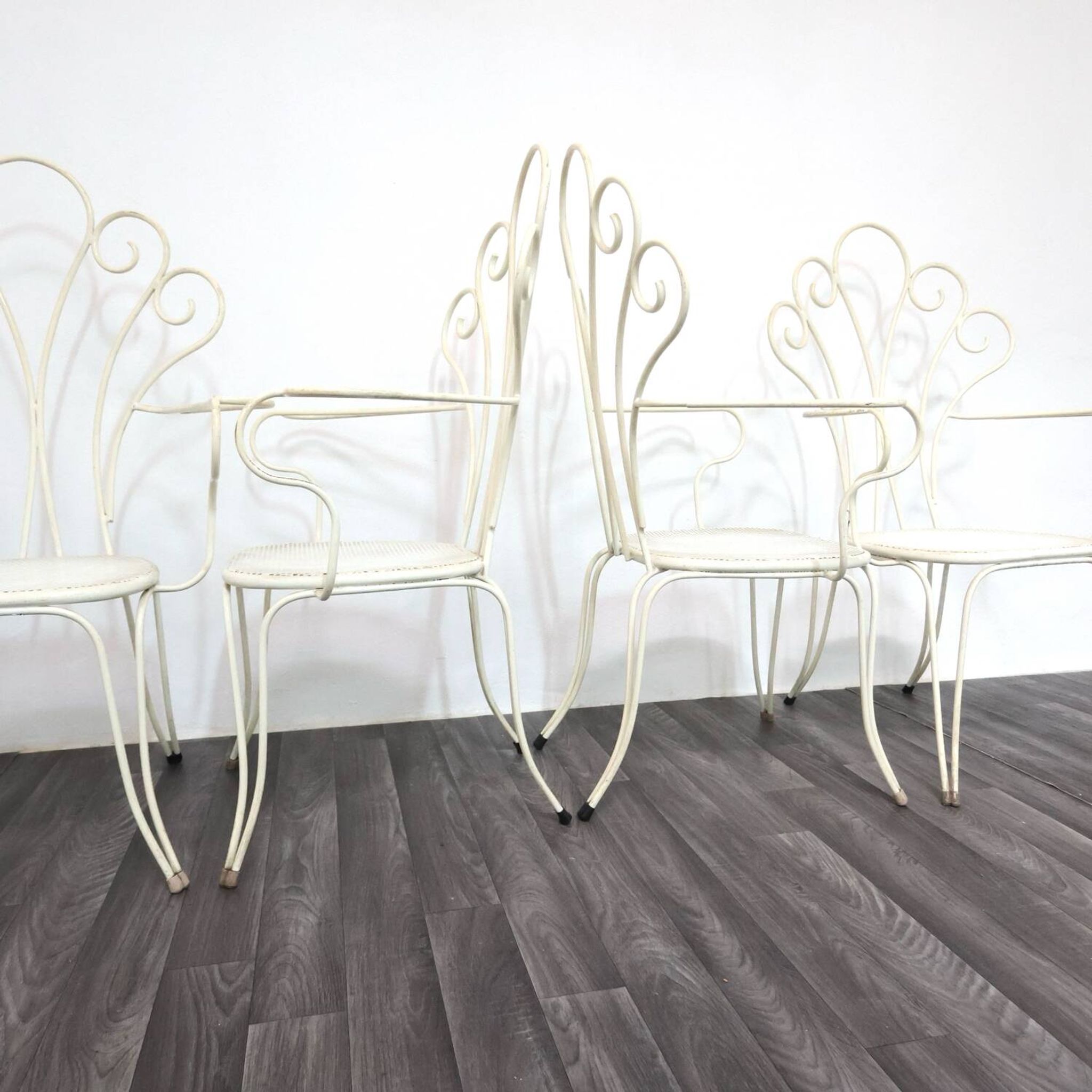 Lio Carminati Sedie Da Giardino 4 Pz Design Anni 50 Modernariato