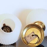 Pair of brass tulip wall lights