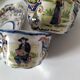 Breakfast set duo Desvres Fourmaintraux regionalist decoration