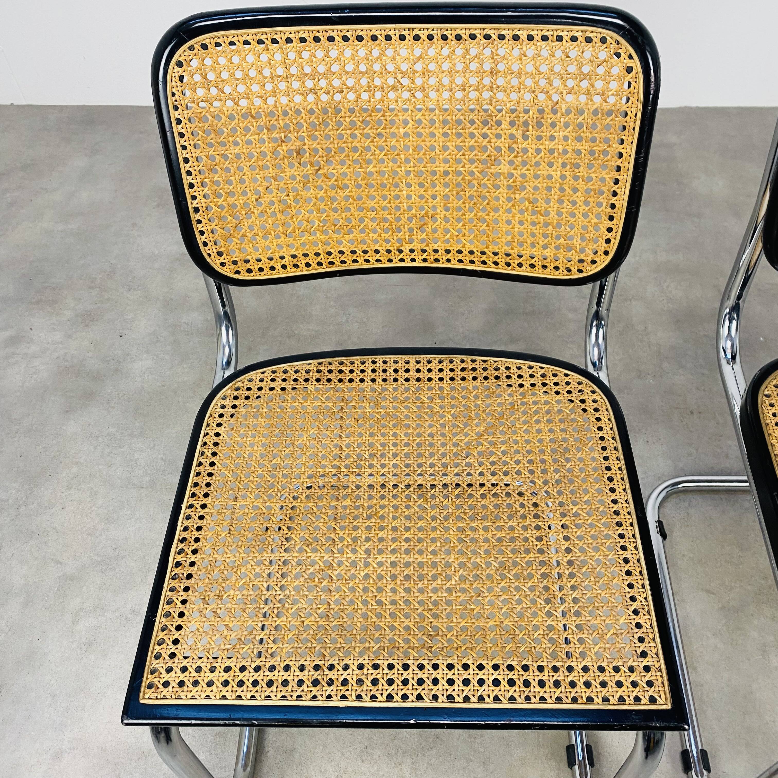 Set of 2 Cesca B32 chairs by Marcel Breuer
