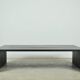 Vintage handmade wide SLATTED bench / side table, Netherlands 1970s