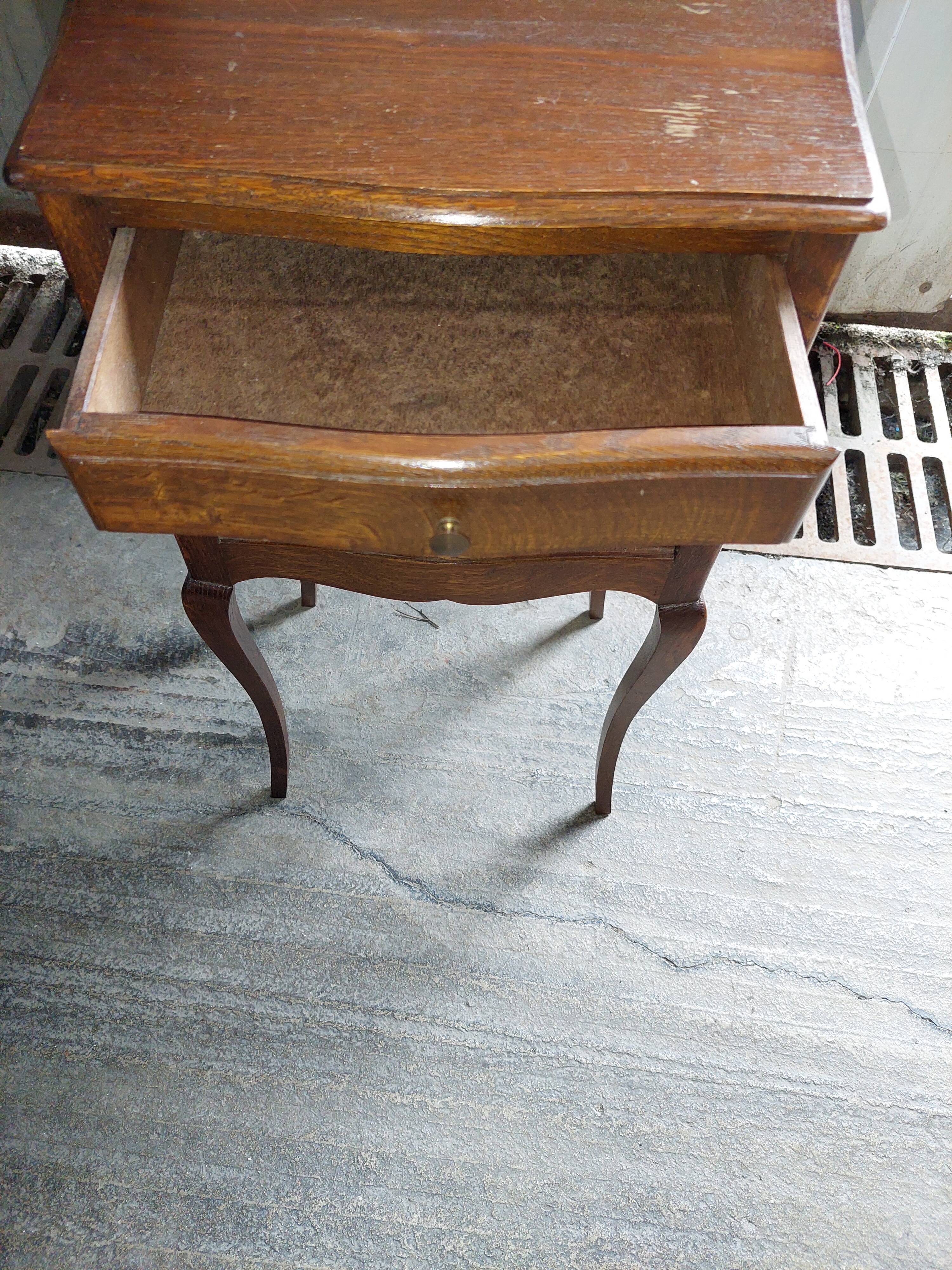 Vintage wooden bedside table