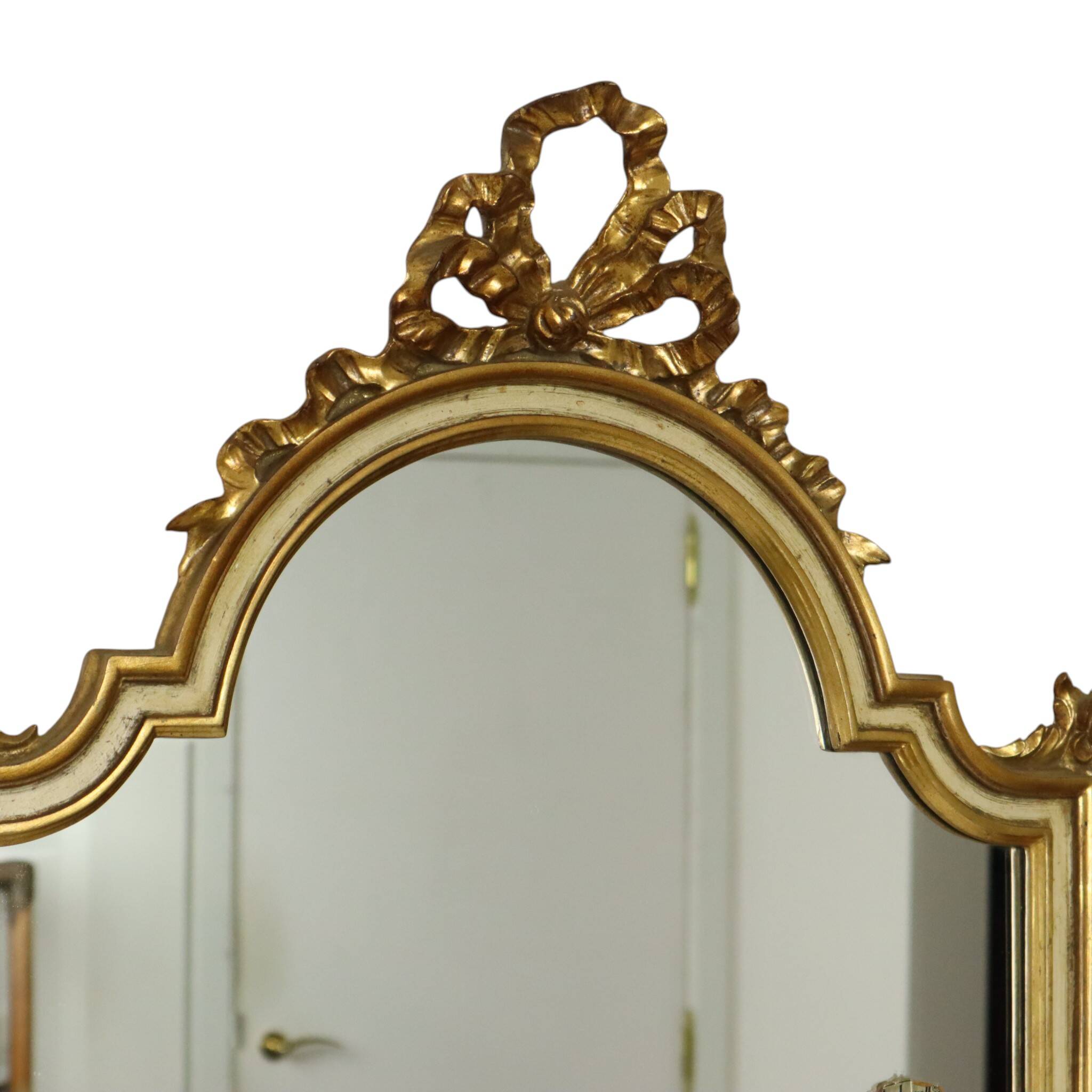 Baroque Style Deknudt Gold Leaf Mirror Classic Design 108cm