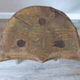 Cowhide tripod stool