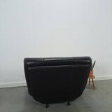 Vintage zwart leren fauteuil
