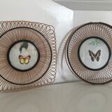 Wicker and butterfly fruit basket