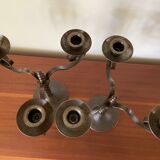 Pair of brutalist candelabras Charles Piguet 1930