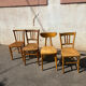 Set of 4 yellow bistro chairs