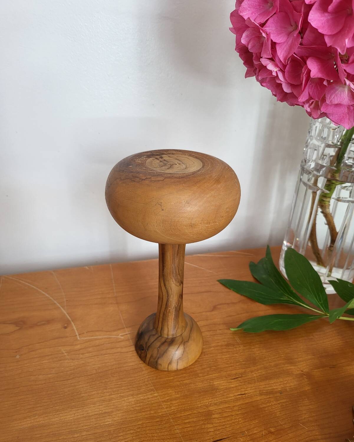 Porte chapeau en bois tourné, buis