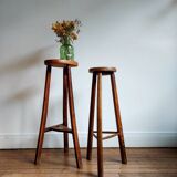 Rustic wooden stool