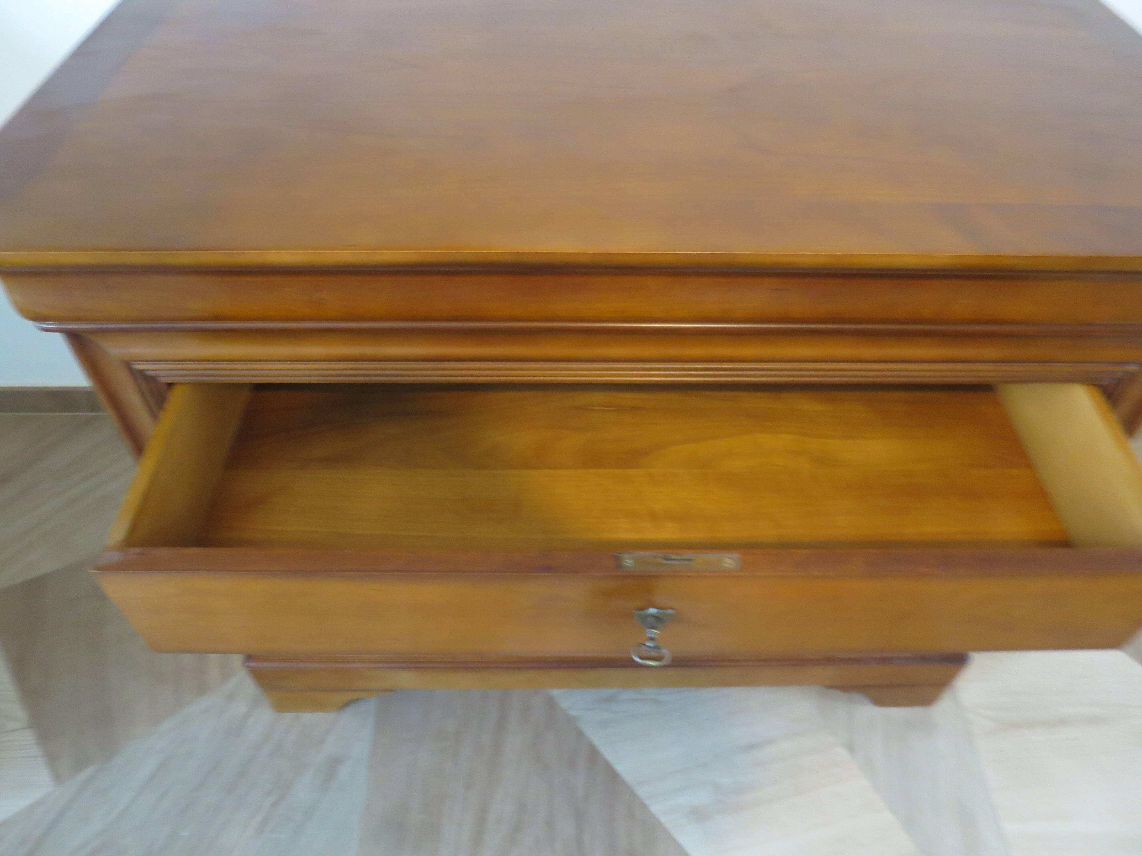 Louis Philippe style cherry wood chest of drawers