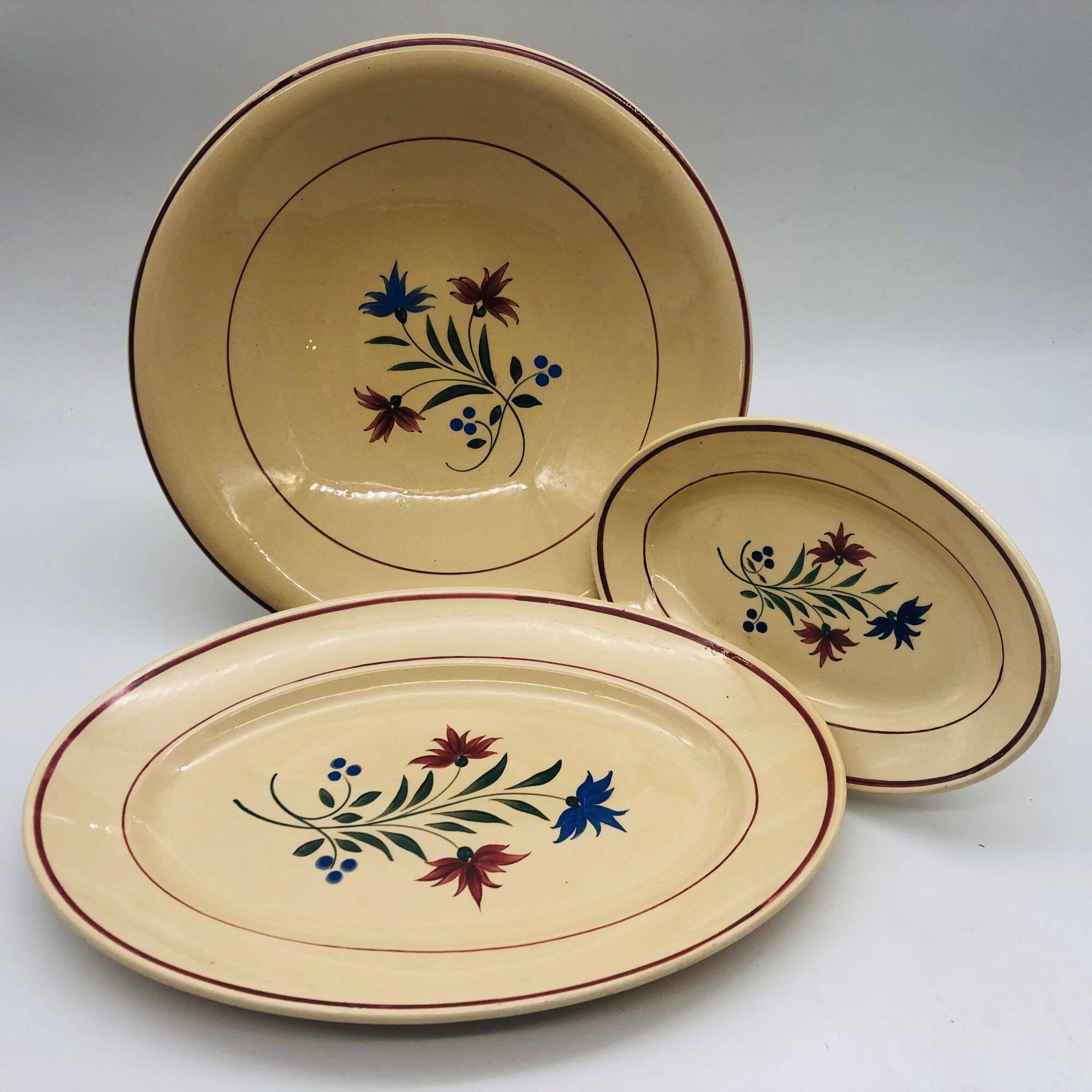 Three K&G Lunéville serving dishes, "Denise" model