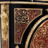Antique corner chest of drawers in the Boulle style, France, mid-19th century. After renovation.