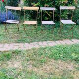 Ensemble de 4 chaises de jardin pliantes