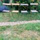 Set of 4 folding garden chairs