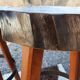 Brutalist stools vintage light wood 70'