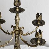 5-arm brass candlestick