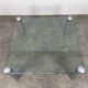 Ligne Roset coffee table, glass, postmodern design, 80s