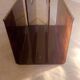 Magazine holder in lucite, tortoiseshell