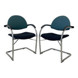Pair of chairs model Onda edition VITRA Design Mario Bellini