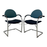 Pair of chairs model Onda edition VITRA Design Mario Bellini