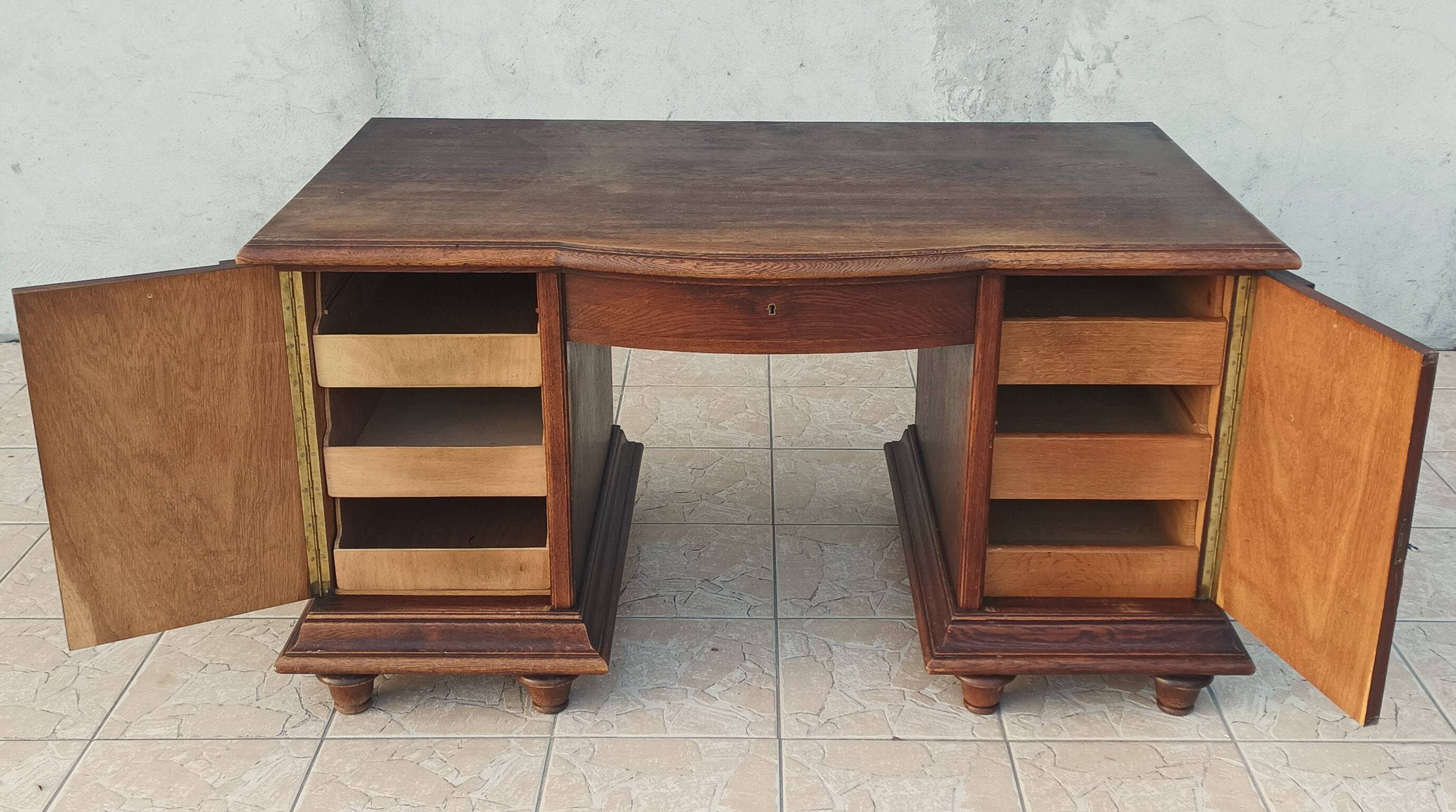 Art Deco oak desk