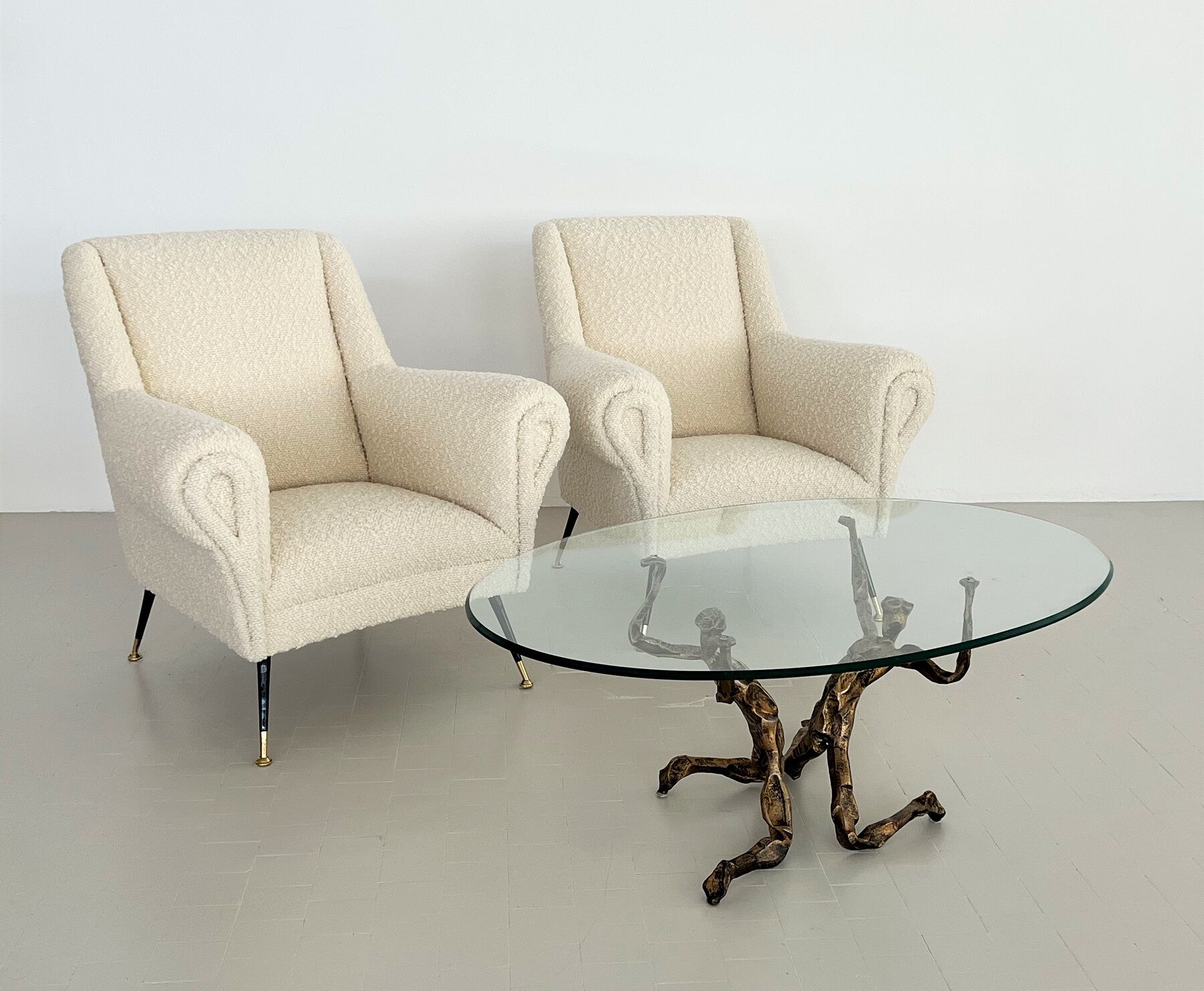 Salvino marsura vintage bronze handcrafted trinidad brutalist coffee table, 1960