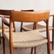 Chaises de Salle à Manger Danoises  Modèle 57 en Teck, Niels O. Møller,  JL Mollers, Ensemble de 6