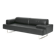 Quadra Poltrona Frau 3-seater black leather sofa