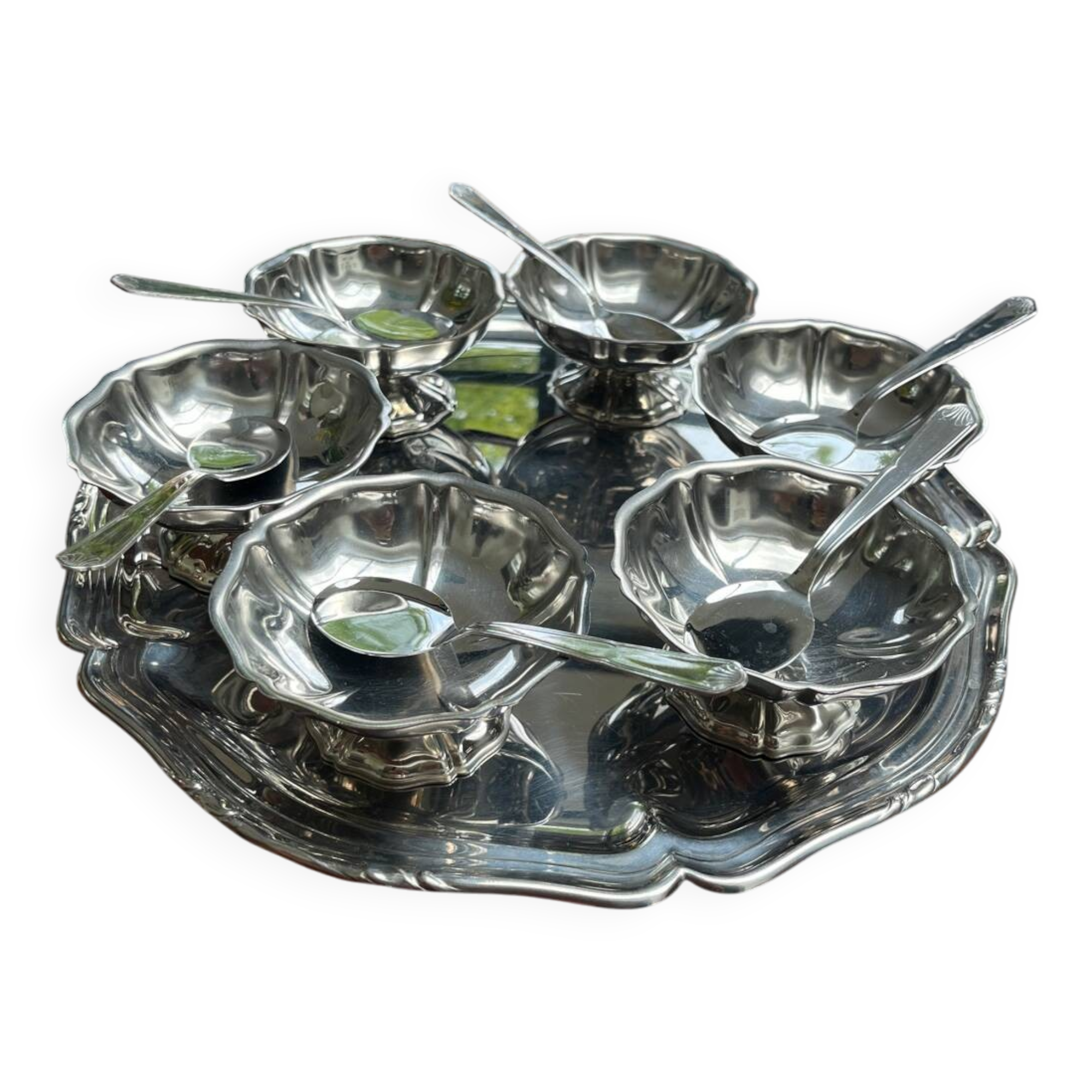 Stainless steel ice cream service