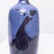Navy Blue Glazed Ceramic Vase by Wolfgang Thibault Keramik – Mid-Century 1970s Studio Vase
